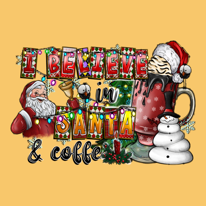 I Believe In Santa And Coffee Vintage Hoodie by CowhideDigitalArt | Teevron