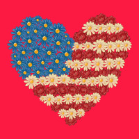 American Heart Flag Zipper Hoodie | Teevron
