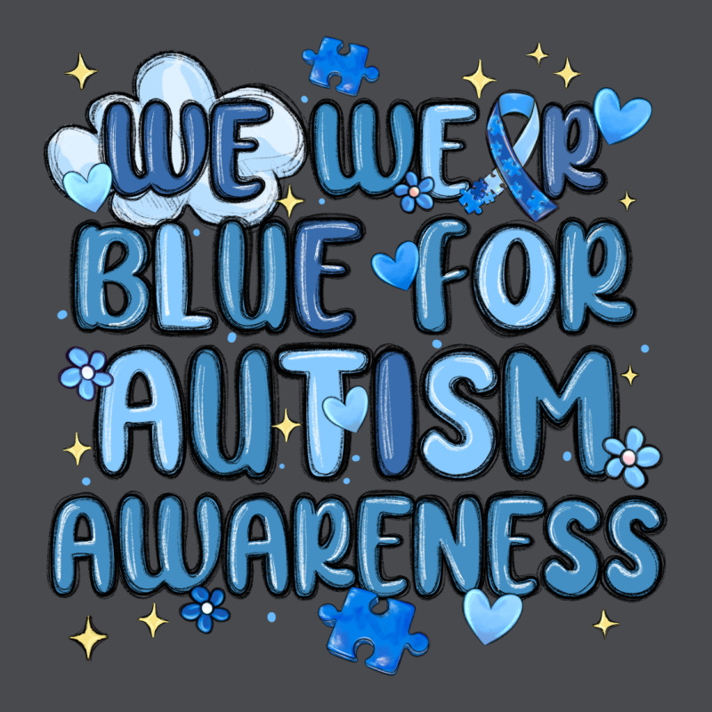 We Wear Blue For Autism Awareness Zipper Hoodie by MaliasSmallBusiness | Teevron