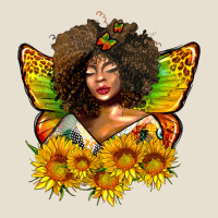 Butterfly Afro Woman Juneteenth Urban Heavy Tee | Teevron