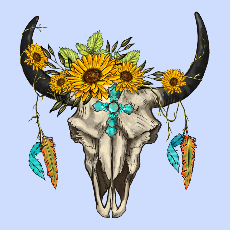 Bull Skull Western Urban Heavy Tee by BarkalooDesign | Teevron