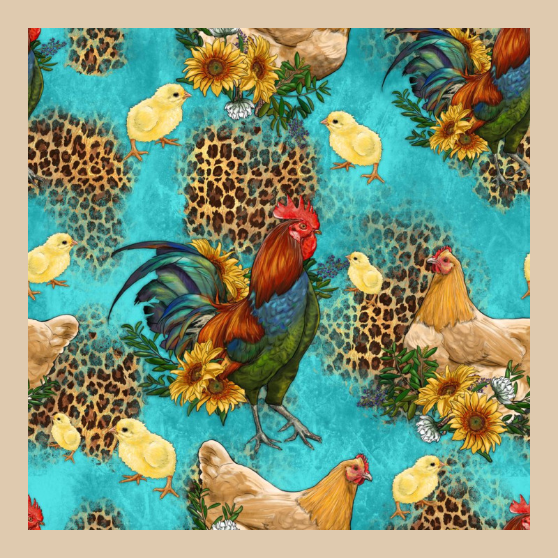 Poultry Animals Seamless Pattern Heavyweight Sweatshirt by HRA Design Shop | Teevron