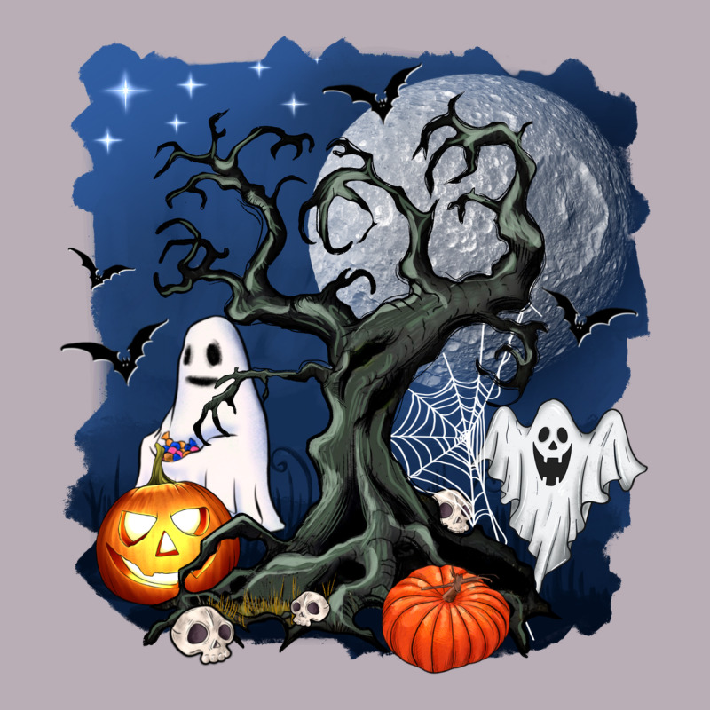 Halloween Tree And Ghosts Vintage Tee by AdoDesignShop | Teevron