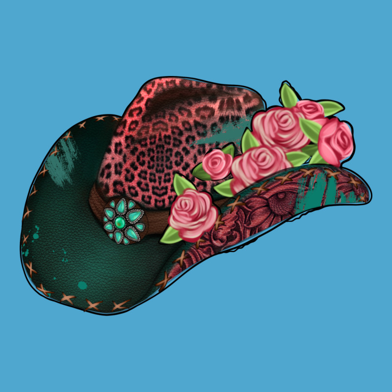 Leopard Flowers Cowboy Hat Premium Hoodie by Jasminsmagicworld | Teevron