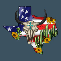 Bull Skull Texas Map American Playng Urban Heavy Tee | Teevron