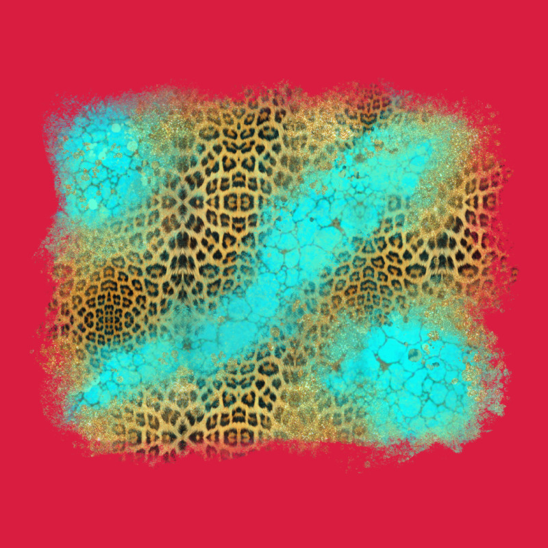Leopard Turquoise Background Premium Hoodie by Jasminsmagicworld | Teevron