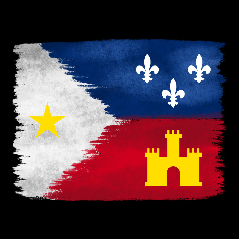Louisiana Flag Background Premium Tee by BarkalooDesign | Teevron