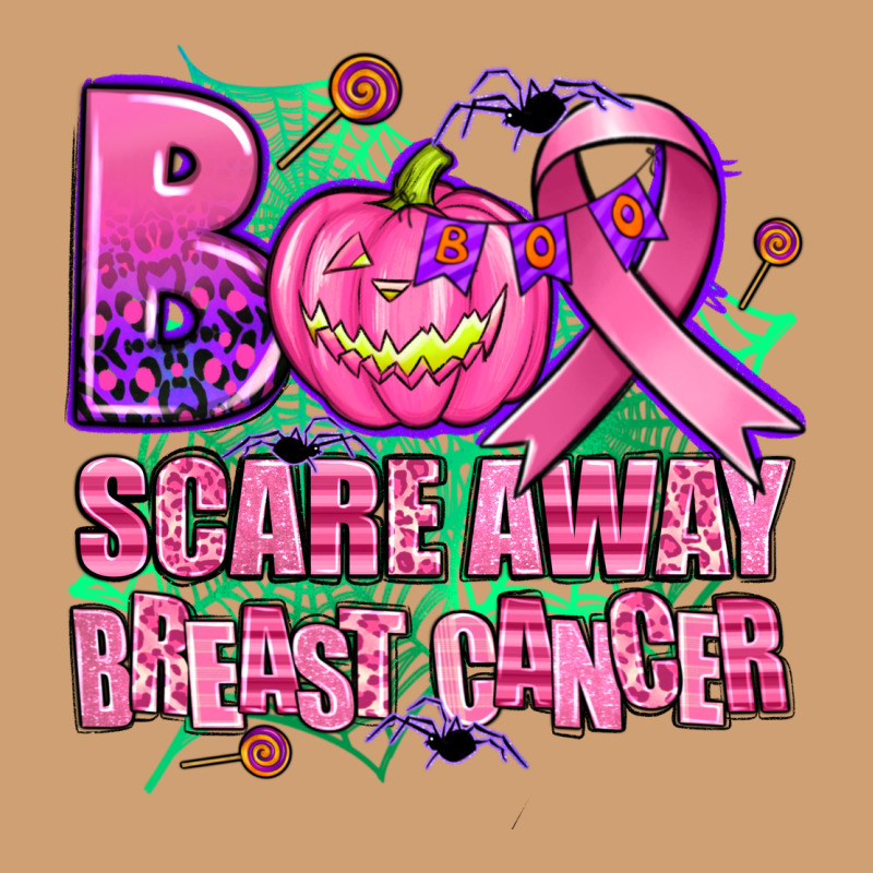 Halloween Boo With Cancer Ribbon Breast Cancer Sca Vintage Tee by AdoDesignShop | Teevron