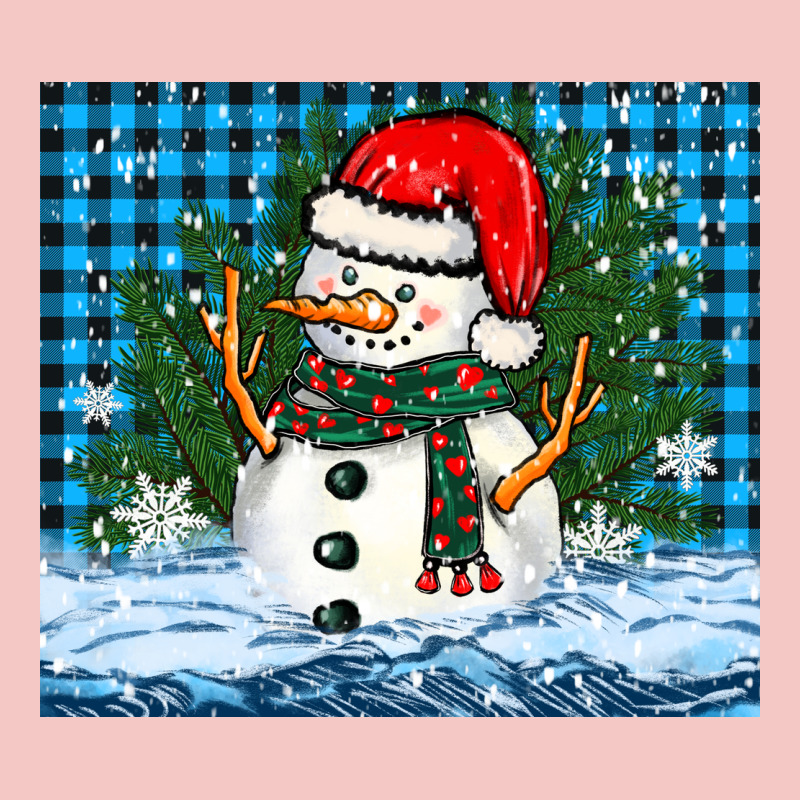 Snowy Christmas Snowman Urban Heavy Tee by BarkalooDesign | Teevron
