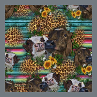 Western Two Cute Heifers Seamless Pattern Heavyweight Sweatshirt | Teevron