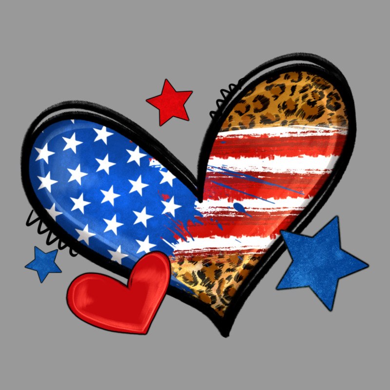 American Flag Heart Leopard Vintage Hoodie by Neo Western | Teevron