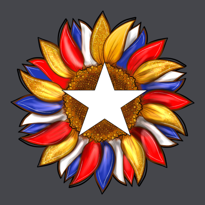 American Flag And Sunflower With Star Long Sleeve Tee by Artiststas | Teevron