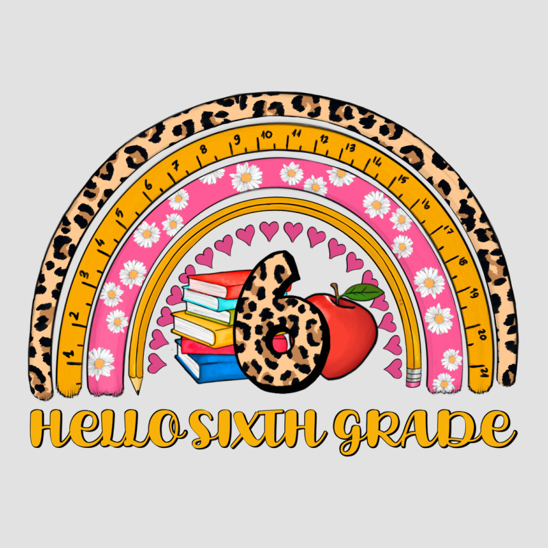 Back To School Rainbow Hello Sixth Grade Premium Hoodie by AdoDesignShop | Teevron