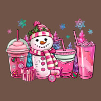 Pink Christmas Snowman Coffee Cups Premium Sweatshirt | Teevron