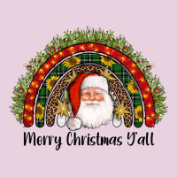 Merry Christmas Y'all Santa Rainbow Ladies Tee | Teevron
