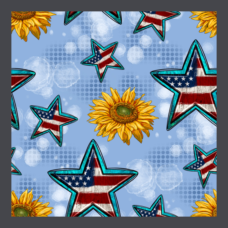 Patriotic Stars And Sunflower Long Sleeve Tee by BundleAndBundleShop | Teevron