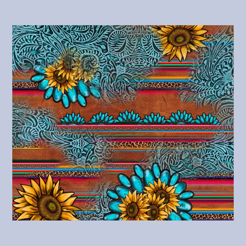Sunflower Gemstone Serape Tumbler Long Sleeve Tee by AdoDesignShop | Teevron