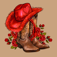 Valentines Day Cowboy Boots Red  And Roses Vintage Tee | Teevron