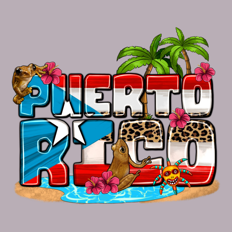 Puerto Rico And Flowers With Frog Vintage Tee by AdoDesignShop | Teevron