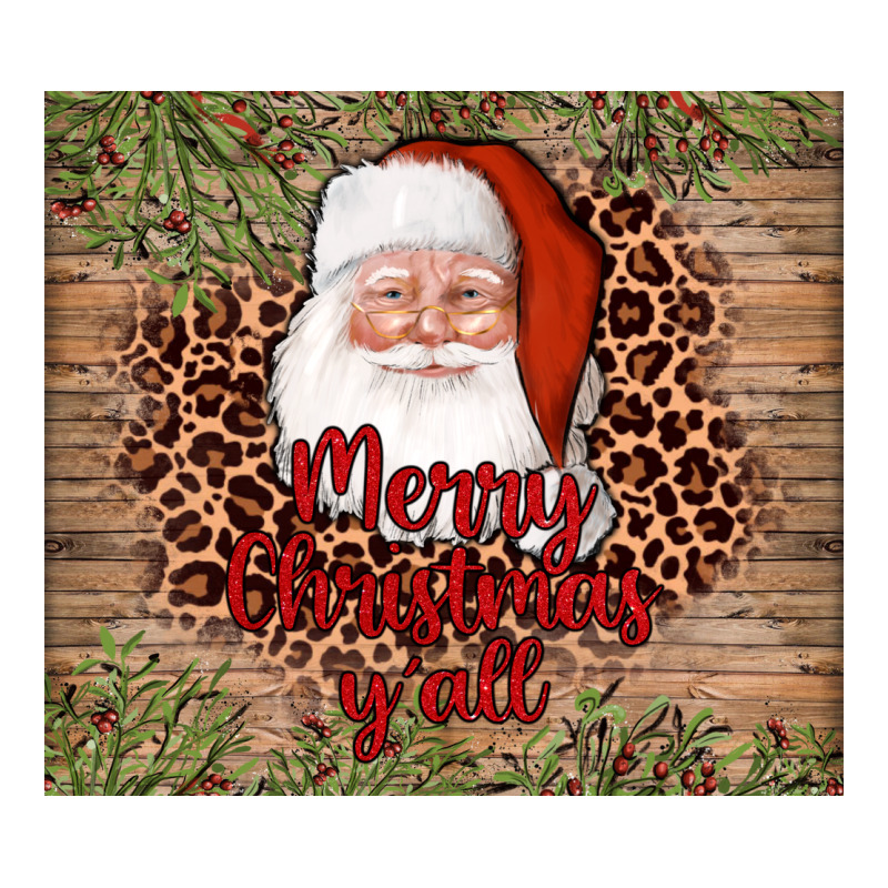 Santa Merry Christmas Y'all Ladies Tee by AdoDesignShop | Teevron