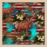 Hunting Deer American Flag Seamless Pattern Heavyweight Sweatshirt | Teevron