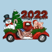 Happy New Year 2022 Christmas Truck With American Flag Premium Hoodie | Teevron