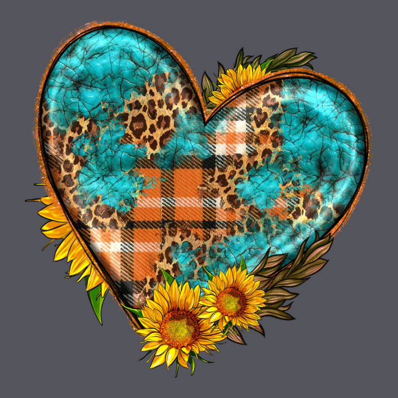 Fall Pattern Heart With Sunflower Vintage Hoodie by HRA Design Shop | Teevron