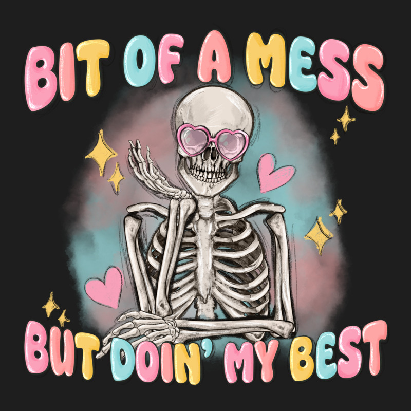 Bit Of A Mess But Doing My Best Heavyweight Hoodie by MaliasSmallBusiness | Teevron