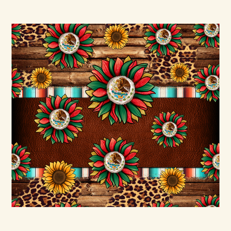 Seamless Mexican Sunflower Tumbler Design Premium Hoodie by Jasminsmagicworld | Teevron