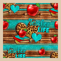 Teacher Life Seamless Pattern Heavyweight Sweatshirt | Teevron