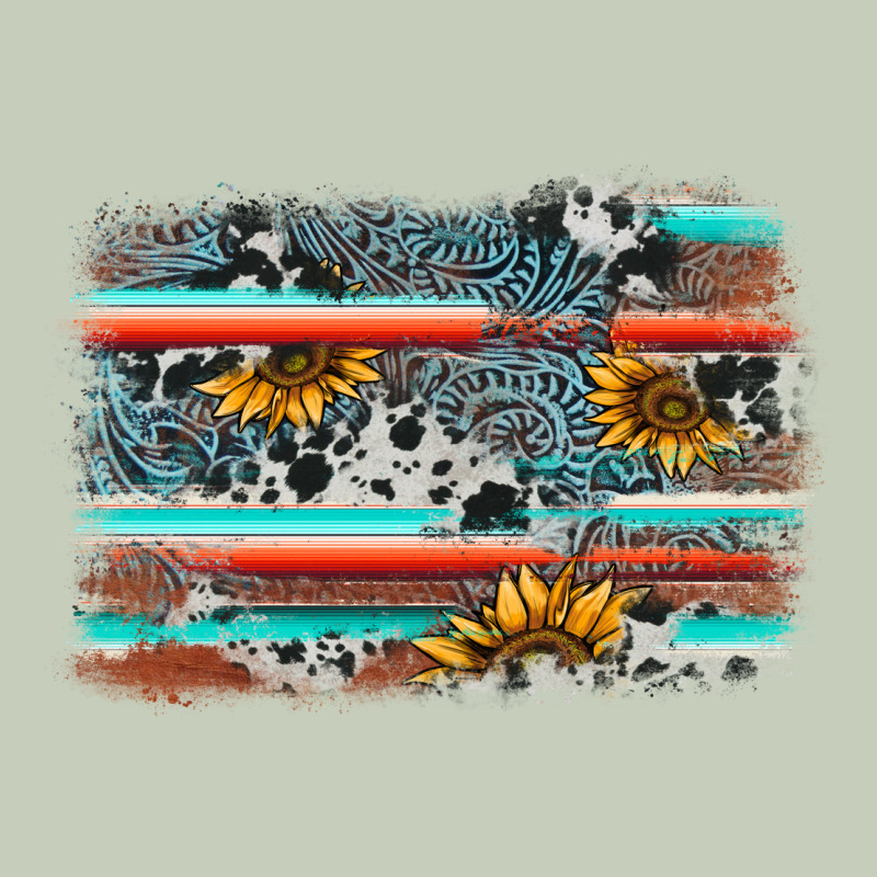 Serape Cowhide Sunflower Background Long Sleeve Tee by AdoDesignShop | Teevron