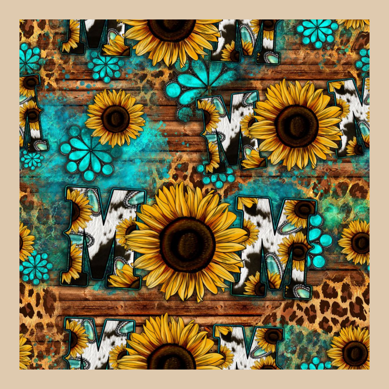 Sunflower Cowhide Mom Seamless Pattern Heavyweight Sweatshirt by HRA Design Shop | Teevron