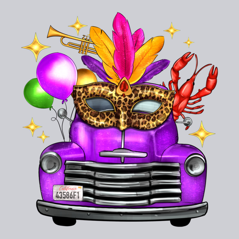 Mardi Gras Truck Leopard Mask Heavyweight Sweatshirt by FaDigitalArtStudio | Teevron