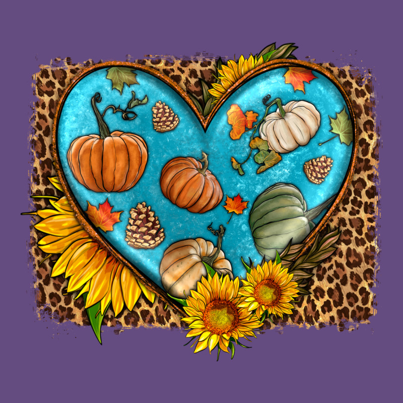 Fall Pattern Heart With Leopard Background Vintage Hoodie by HRA Design Shop | Teevron
