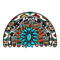 western turquoise aztec cowhide serape  rainbows | Teevron