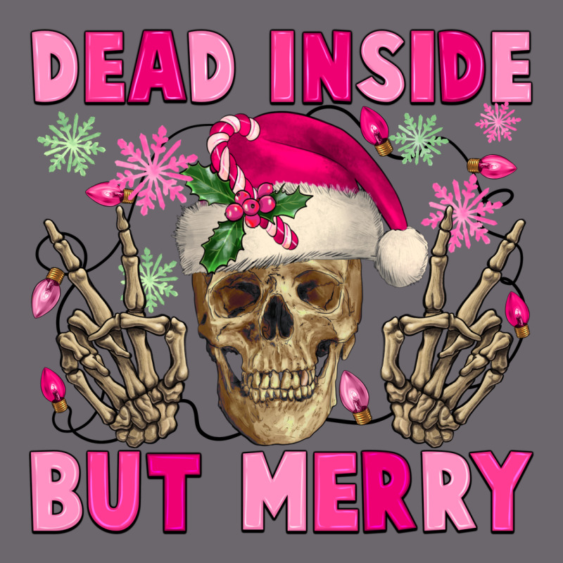 Dead Inside But Merry Pink Christmas Skeleton Premium Sweatshirt by NancyCooperArtShop | Teevron