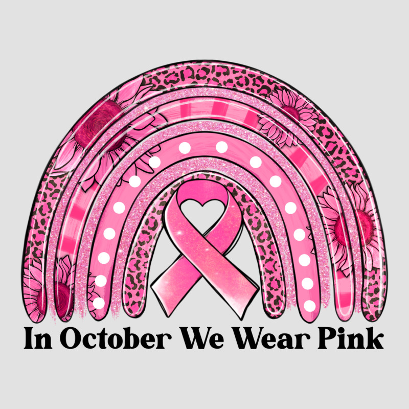 In October We Wear Pink Breast Cancer Awareness Rainbow Premium Hoodie by Jasminsmagicworld | Teevron