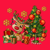 Reindeer And Christmas Tree Classic Tee | Teevron