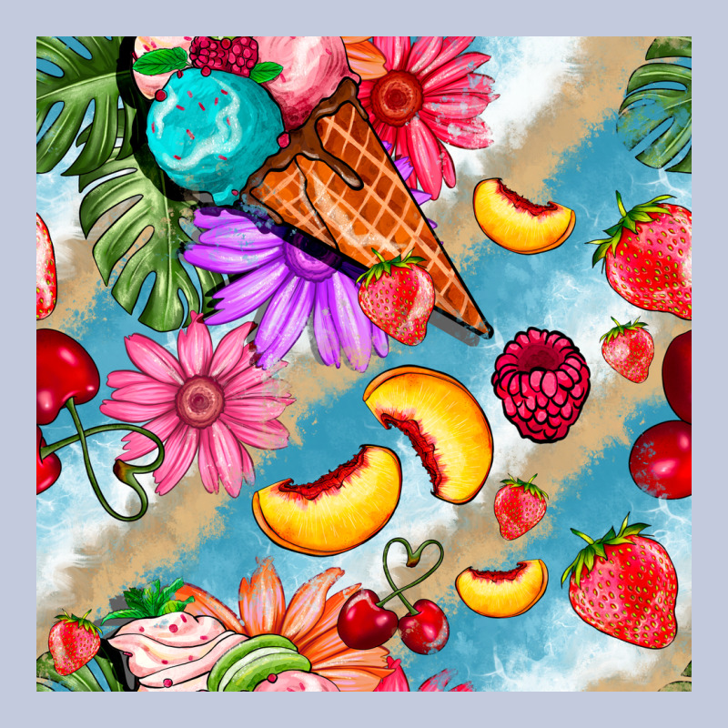 Flowers Ice Cream Fruit Long Sleeve Tee by BundleAndBundleShop | Teevron
