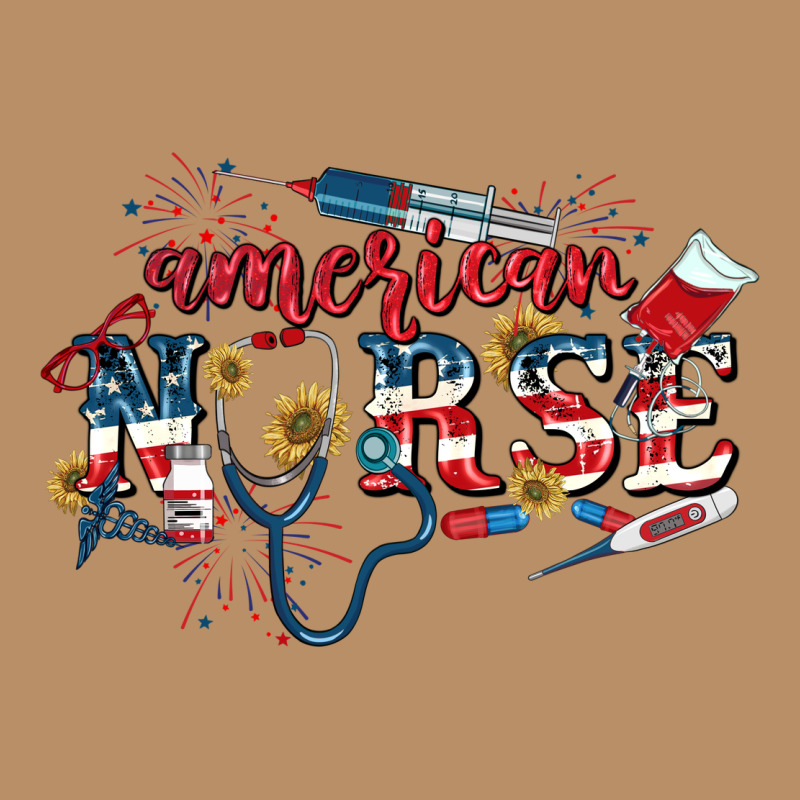 American Nurse 4th Of July Vintage Hoodie by CowGirlArtShop | Teevron