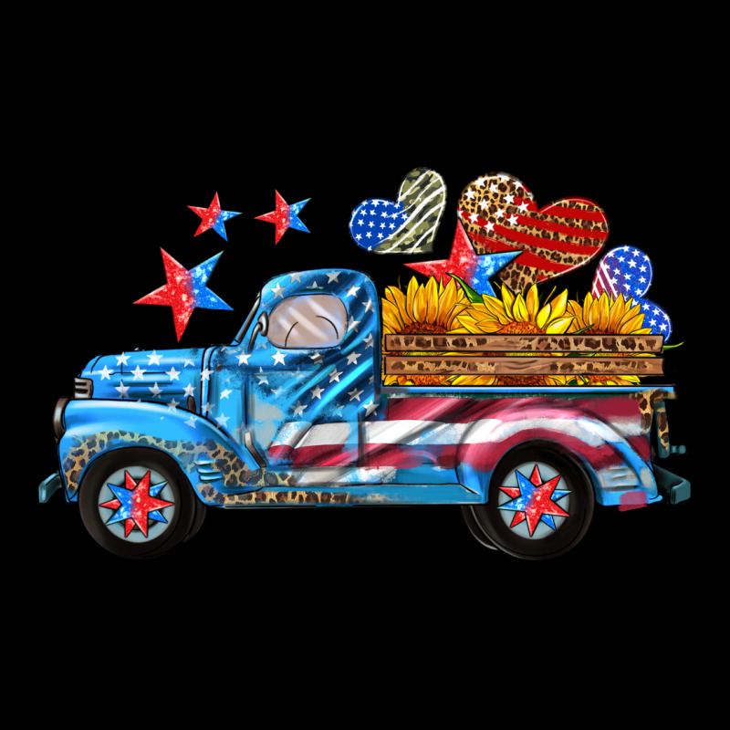American Truck And Flag With Stars Heavyweight Sweatshirt by HRA Design Shop | Teevron