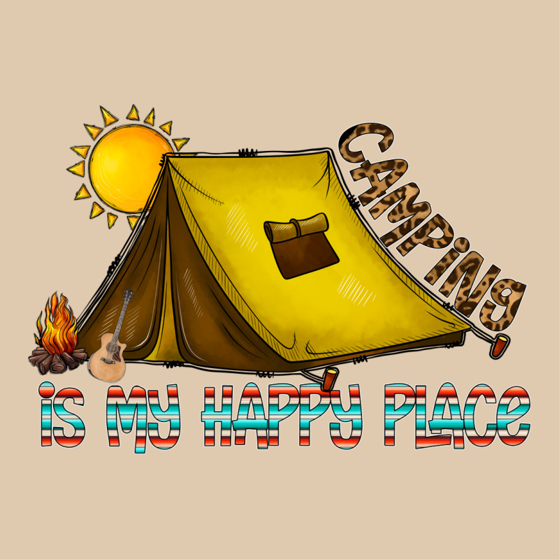 Camping Is My Happy Place Heavyweight Sweatshirt by CowhideDigitalArt | Teevron