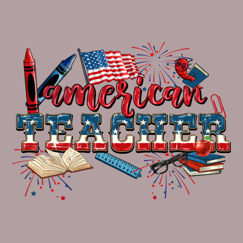 American Teacher 4th Of July Vintage Hoodie by CowGirlArtShop | Teevron