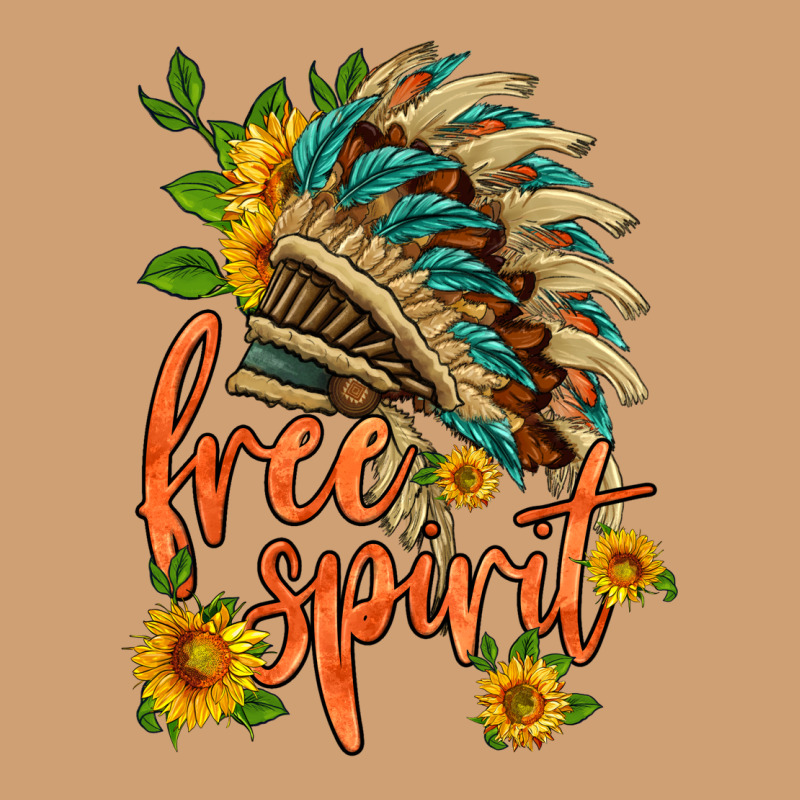 Free Spirit Sunflower And Indian Headdress Vintage Tee by HRA Design Shop | Teevron