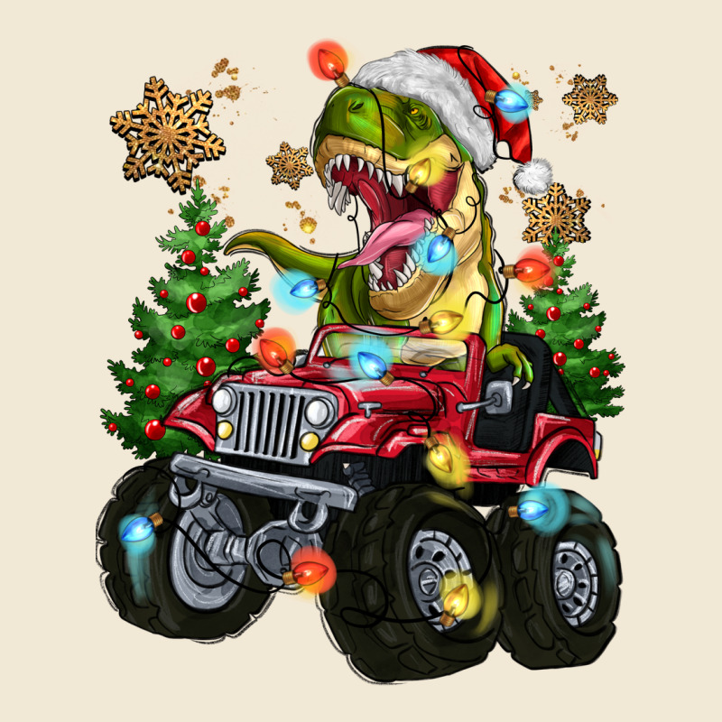 Christmas T-rex With Monster Truck Premium Tee by MaliasSmallBusiness | Teevron