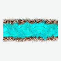 Turquoise Leopard Urban Heavy Tee | Teevron