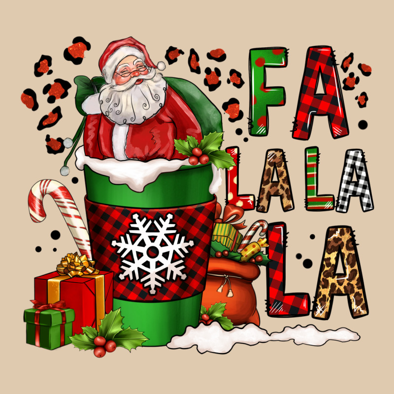 Fa La La La La Christmas Santa Claus Coffee Cup Heavyweight Sweatshirt by FaDigitalArtStudio | Teevron