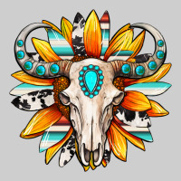 Western Bull Skull Sunflower Premium Tee | Teevron