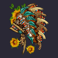 Indian Headdress With Pattern And Sunflowers Vintage Tee | Teevron