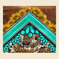 Western  Sunflower Turquise Gemstone  Tumbler Premium Tee | Teevron